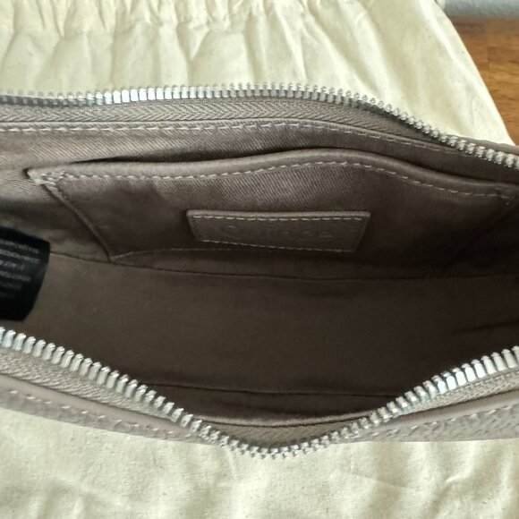 Quince - Italian Leather Mini Crescent Shoulder Bag in Taupe - Picture 10 of 13